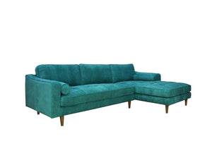 English Elm Anderson Right Arm Sectional Bold Upholstered Sofa for Open Plan Living Rooms B054S00008