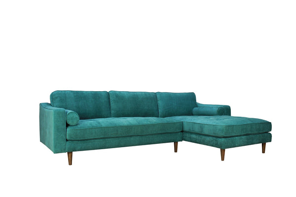 English Elm Anderson Right Arm Sectional Bold Upholstered Sofa for Open Plan Living Rooms B054S00008