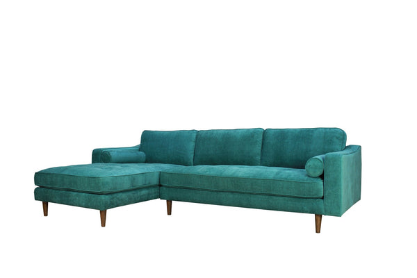 English Elm Anderson Left Arm Sectional Sofa Bold Upholstered Chaise for Open Living Spaces B054S00007