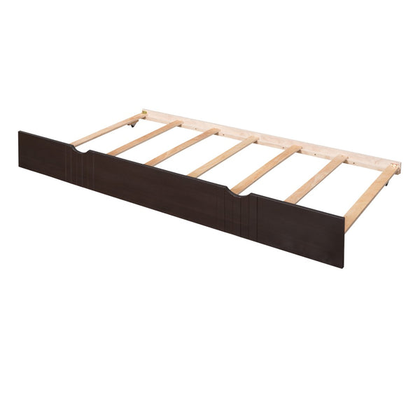 English Elm Twin Pine Wood Daybed with Roll-out Trundle Sleeper for Guest or Kids Room WF295030AAP