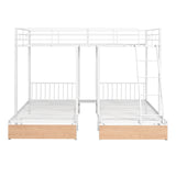 Hearth and Haven Anastacia Full over Twin and Twin Bunk Bed with 2 Drawers, White LT000222AAK