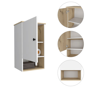 English Elm Light Oak Kensington Medicine Cabinet with Mirror Door, 3 Shelves, Contemporary Bathroom Storage, 28.5"H x 16.2"W x 13.8"D B06279994