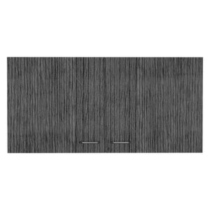 English Elm Brookeline Wall-Mounted Rectangle 2-Door Cabinet in White & Smokey Oak — Sleek Modern Storage Solution B06280328