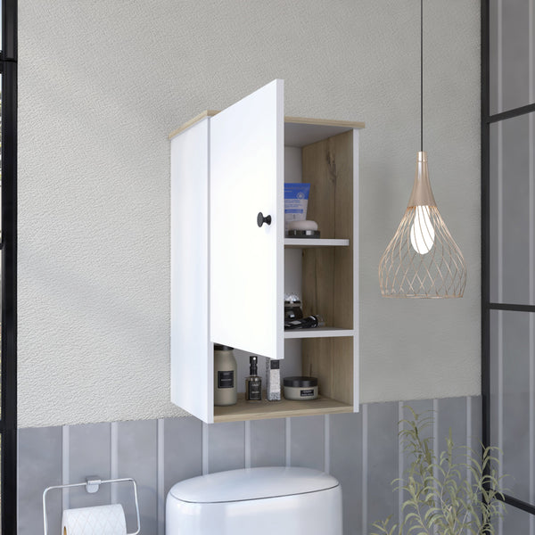 English Elm Light Oak Kensington Medicine Cabinet with Mirror Door, 3 Shelves, Contemporary Bathroom Storage, 28.5"H x 16.2"W x 13.8"D B06279994
