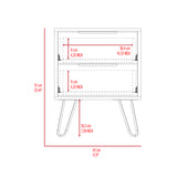 English Elm Light Oak 2-Drawer Rectangle Nightstand