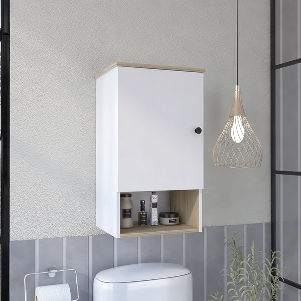 English Elm Light Oak Kensington Medicine Cabinet with Mirror Door, 3 Shelves, Contemporary Bathroom Storage, 28.5"H x 16.2"W x 13.8"D B06279994