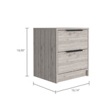 English Elm Cannon 2-Drawer Nightstand Light Grey