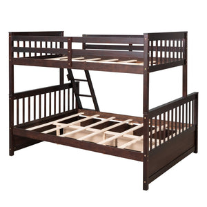 English Elm Twin-over-full Bunk Bed Solid Pine Frame Espresso Finish with Under Drawer Storage LT000065AAP
