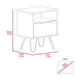 English Elm Light Oak 1-Shelf 1-Drawer Nightstand