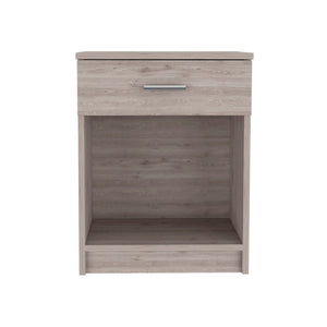 English Elm Merimac Nightstand with 1 Drawer & 1 Shelf, Light Oak Finish, Compact 21.7" H Bedside Storage Organizer B06280365