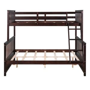 English Elm Twin-over-full Bunk Bed Solid Pine Frame Espresso Finish with Under Drawer Storage LT000065AAP