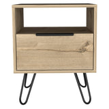 English Elm Light Oak 1-Shelf 1-Drawer Nightstand