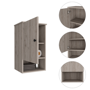 English Elm Kensington Contemporary Light Grey Medicine Cabinet with 3 Shelves, 1 Door — Spacious 28.5" x16.2" x13.8" Storage B06279993