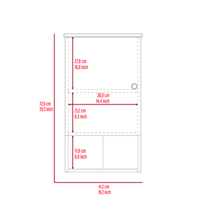 English Elm Kensington Contemporary Light Grey Medicine Cabinet with 3 Shelves, 1 Door — Spacious 28.5" x16.2" x13.8" Storage B06279993