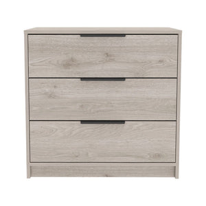English Elm Cannon 3-Drawer Rectangle Dresser Light Grey — Compact Modern Storage, Sleek Top Display Surface, Durable Manufactured Wood organizer B06280505