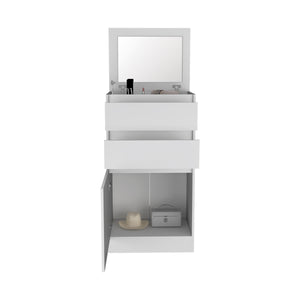 English Elm Cassel Elegant 2-Drawer Dresser with Jewelry Compartment, Adjustable Shelves & Velvet-Lined Storage White B06280083