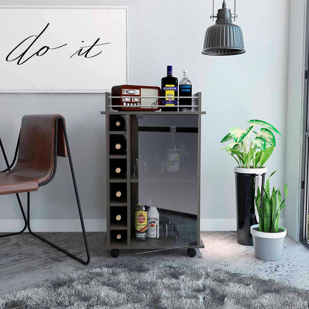 English Elm 2-Drawer Nightstand in Wenge and Light Oak with Metal Hardware, Contemporary Bright Storage Solution B06280612
