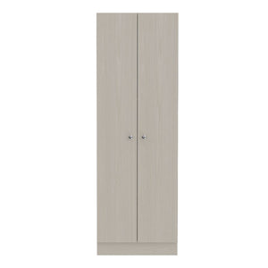 English Elm Buxton Tall Rectangle Storage Cabinet in White Washed Oak — 2-Door, 5-Shelf Organized Elegance B06280485