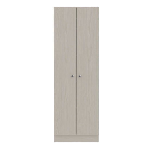 English Elm Buxton Tall Rectangle Storage Cabinet in White Washed Oak — 2-Door, 5-Shelf Organized Elegance B06280485