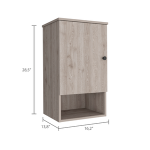 English Elm Kensington Contemporary Light Grey Medicine Cabinet with 3 Shelves, 1 Door — Spacious 28.5" x16.2" x13.8" Storage B06279993