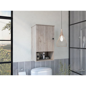 English Elm Kensington Contemporary Light Grey Medicine Cabinet with 3 Shelves, 1 Door — Spacious 28.5" x16.2" x13.8" Storage B06279993
