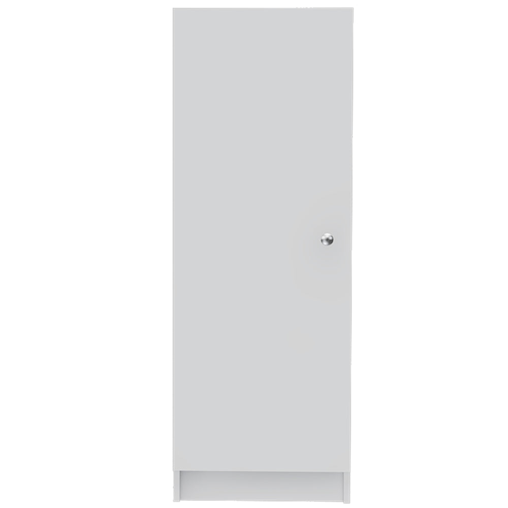 English Elm Richmond White Rectangle Pantry Cabinet with 4 Shelves — Slim 47.4" High Concealed Kitchen Storage Solution B06280272