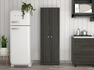 English Elm Rectangle Tall Storage Cabinet - Stylish Carbon Espresso & Wenge Finish For Ultimate Organization! B06280489-GIGA