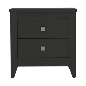 English Elm Windsor 2-Drawer Nightstand Black Wengue