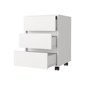 English Elm Eagle 3-Drawer Rectangle Filing Cabinet White — Durable Modern Home Office Storage with Smooth Glides and All-Metal Hardware B06280483