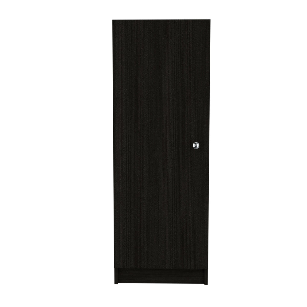 English Elm Rectangle Wenge Pantry Cabinet with 4 Shelves, Slim 47.4" High Modern Storage for Kitchen Clutter B06280273