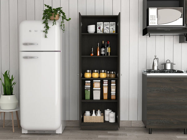 English Elm Rectangle Tall Storage Cabinet - Stylish Carbon Espresso & Wenge Finish For Ultimate Organization! B06280489-GIGA