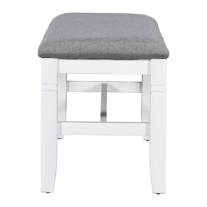 English Elm Topmax 6-Piece Farmhouse Dining Table Set With Upholstered Bench & Chairs - Modern Rustic Charm N717S000003K-GIGA