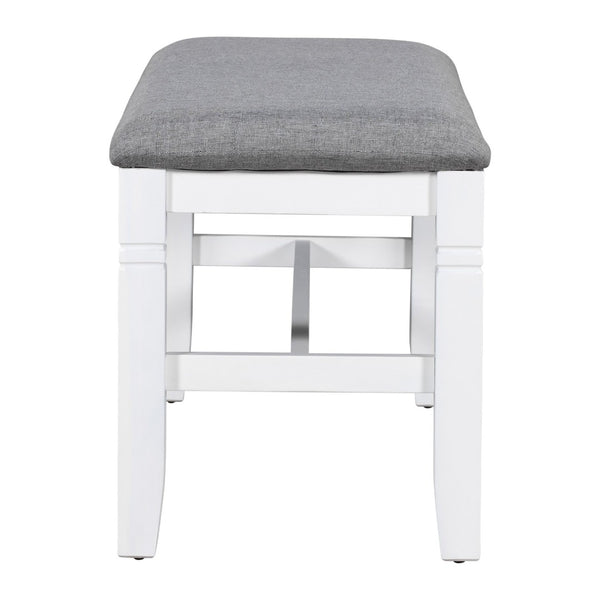 English Elm Topmax 6-Piece Farmhouse Dining Table Set With Upholstered Bench & Chairs - Modern Rustic Charm N717S000003K-GIGA