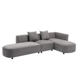 Hearth and Haven U-Style Luxury Modern Style Living Room Upholstery Sofa WY000297AAE