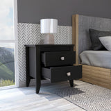 English Elm Windsor 2-Drawer Nightstand Black Wengue