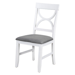 English Elm Topmax 6-Piece Farmhouse Dining Table Set With Upholstered Bench & Chairs - Modern Rustic Charm N717S000003K-GIGA