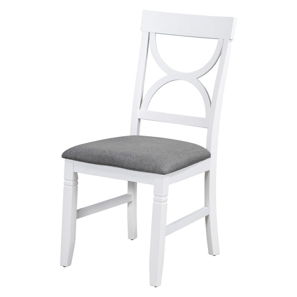 English Elm Topmax 6-Piece Farmhouse Dining Table Set With Upholstered Bench & Chairs - Modern Rustic Charm N717S000003K-GIGA