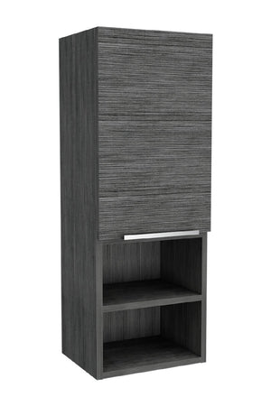 English Elm Smokey Oak Modern Rectangle Medicine Cabinet with 4 Shelves, 2 Open Tiers & Space-Saving Design B06280582