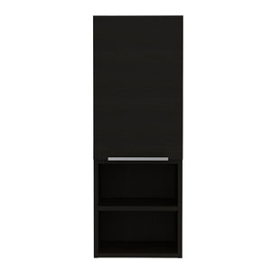 English Elm Wenge Modern Rectangle 2-Shelf Medicine Cabinet with 4 Shelves, Wengue Finish — Space-Saving Storage B06280276