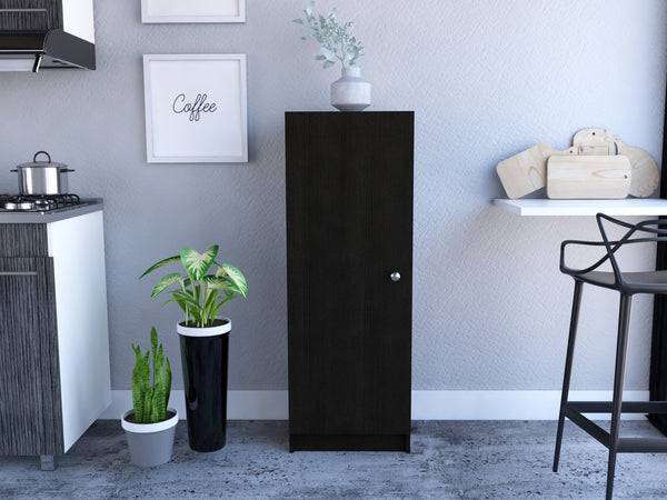 English Elm Rectangle Wenge Pantry Cabinet with 4 Shelves, Slim 47.4" High Modern Storage for Kitchen Clutter B06280273