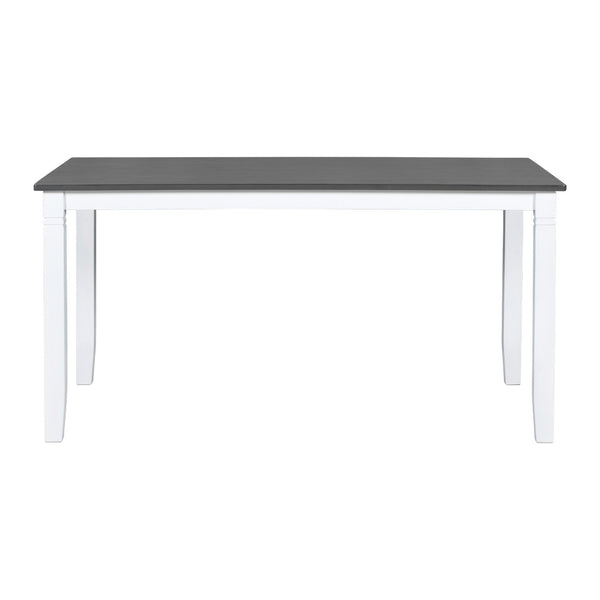 English Elm Topmax 6-Piece Farmhouse Dining Table Set With Upholstered Bench & Chairs - Modern Rustic Charm N717S000003K-GIGA