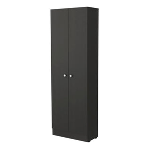 English Elm Rectangle Tall Storage Cabinet In Rich Wenge Finish - Modern Design With 5 Adjustable Shelves B06280486-GIGA