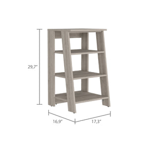 English Elm Nashua 4-Shelf Linen Cabinet Light Grey – Modern Stable Storage with Adjustable Shelf, Compact 29.7"H Organizer B06280361