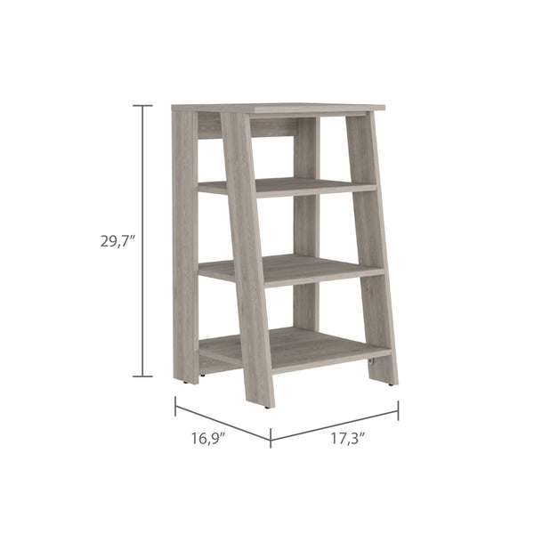 English Elm Nashua 4-Shelf Linen Cabinet Light Grey – Modern Stable Storage with Adjustable Shelf, Compact 29.7"H Organizer B06280361