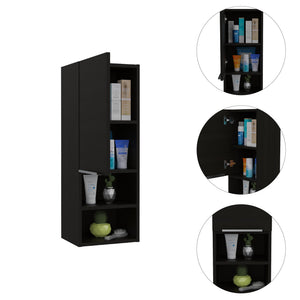 English Elm Wenge Modern Rectangle 2-Shelf Medicine Cabinet with 4 Shelves, Wengue Finish — Space-Saving Storage B06280276