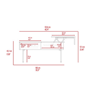 English Elm Westover Rectangle Lift Top Coffee Table with Drawer & Shelf, Carbon Espresso Onyx Finish, Chic Comfort-enhancing Design B06280167