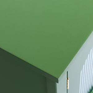 English Elm 71-inch Antique Green TV Console Table with Solid Wood Frame, Changhong Glass Doors & Metal Handles — Stylish Media Center for Bedroom or Kids' Room (74.8x22.05x7.87) W67966833