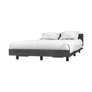 English Elm Nimmo Twin Bed Frame in Smokey Oak — Compact, Sturdy Platform Design, No Box Spring Needed Elegance B062S00176