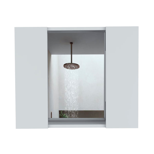 English Elm Ellegrini White Medicine Cabinet with Mirror, 7 Shelves & 2 Doors — Compact 23.6"x19.5" Storage Elegance B06280134