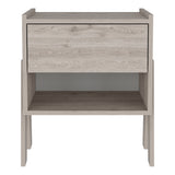 English Elm Hosley 1-Drawer 1-Shelf Nightstand Light Grey